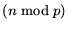 $(n \bmod p)$