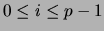 $i+1+kp, k=0,1,2,\dots,n/p-1$